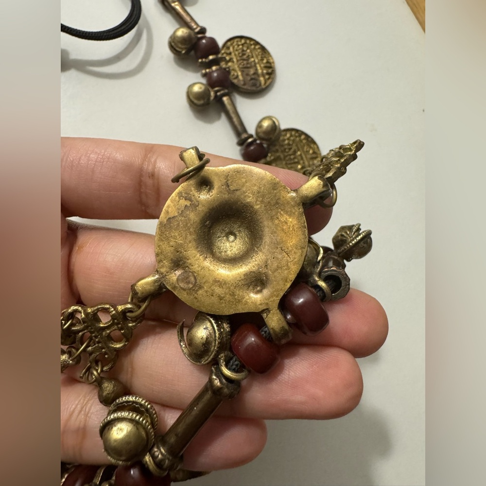 Middle Eastern Tribal Coin/Bell Dangle Necklace - Picture 8 of 8